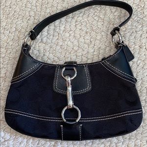 Black Coach Shoulder Purse